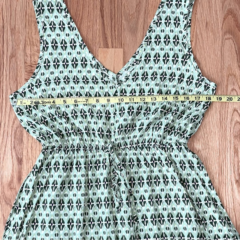 SHEIN LUNE Women Fashionable Printed Sleeveless V-Neck Dress Green 8/10 … - Picture 12 of 12